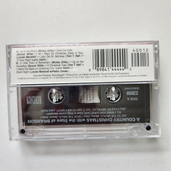 A Country Christmas With The Stars Of Branson Cassette Tape 1993 Regency Ally Ca - Picture 2 of 5